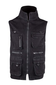 Outdoor Günlük Taktik Denim Erkek Kot Yelek JEANWES01 - VAVWEAR
