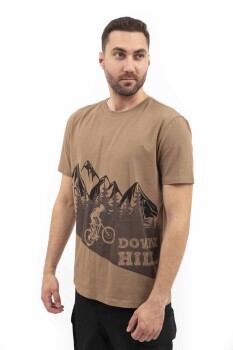 Outdoor T-shirt Günlük Pamuklu Baskılı Erkek BASETI02 - 75