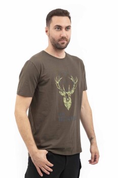 Outdoor T-shirt Günlük Pamuklu Baskılı Erkek BASETI02 - 70