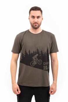 Outdoor T-shirt Günlük Pamuklu Baskılı Erkek BASETI02 - 63