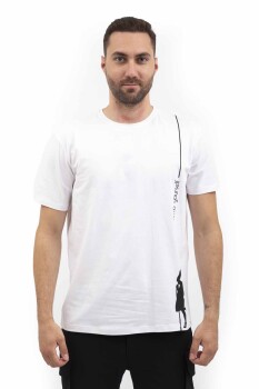 Outdoor T-shirt Günlük Pamuklu Baskılı Erkek BASETI02 - 24