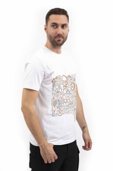 Outdoor T-shirt Günlük Pamuklu Baskılı Erkek BASETI02 - 20