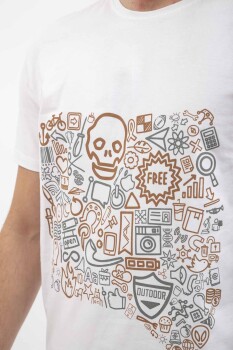 Outdoor T-shirt Günlük Pamuklu Baskılı Erkek BASETI02 - 23