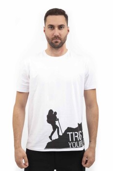 Outdoor T-shirt Günlük Pamuklu Baskılı Erkek BASETI02 - 9