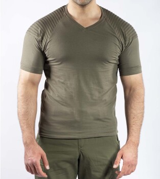Tactical Outdoor Günlük Tişört Erkek Kısa Kollu Pamuklu Elastan Nervürlü Esnek Ter Emer TTHIN02 - 16