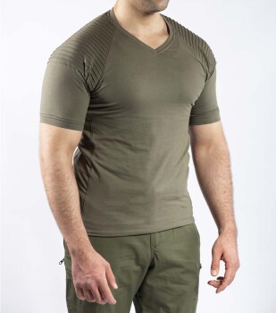 Tactical Outdoor Günlük Tişört Erkek Kısa Kollu Pamuklu Elastan Nervürlü Esnek Ter Emer TTHIN02 - 2