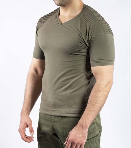 Tactical Outdoor Günlük Tişört Erkek Kısa Kollu Pamuklu Elastan Nervürlü Esnek Ter Emer TTHIN02 - 3