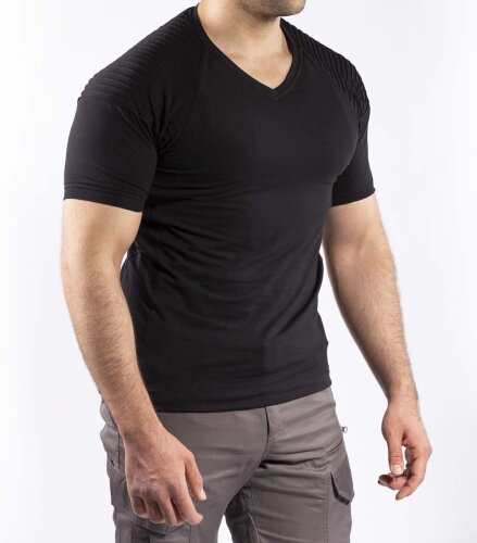 Tactical Outdoor Günlük Tişört Erkek Kısa Kollu Pamuklu Elastan Nervürlü Esnek Ter Emer TTHIN02 - 6